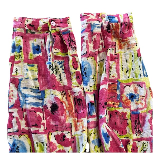 Ali Miles Artsy Watercolor Floral Button Up Tunic Lagenlook Plus Size 1X - Picture 9 of 15